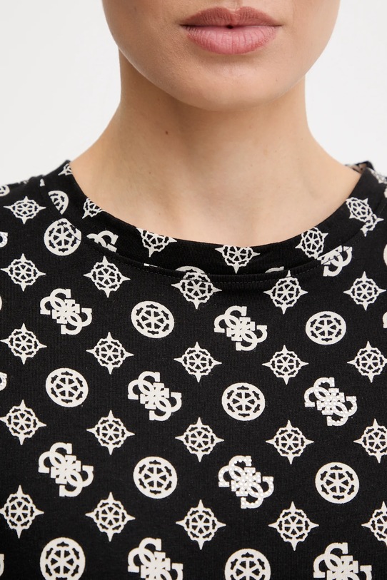 Guess t-shirt bawełniany PEONY V5YI04.I3Z14 czarny