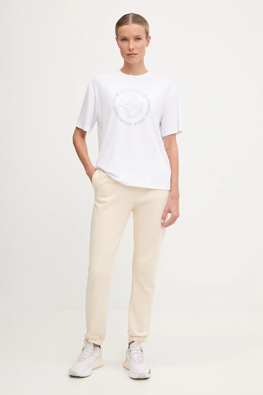 Guess t-shirt CARLA V5YI05.KCOA2 biały AW25