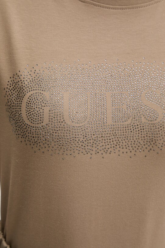 Guess t-shirt bawełniany INGRID V5YI08.J1314 beżowy