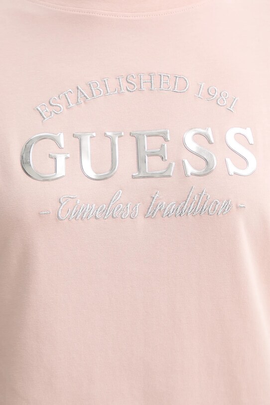 Guess t-shirt bawełniany NINA V5YI12.J1314 pomarańczowy