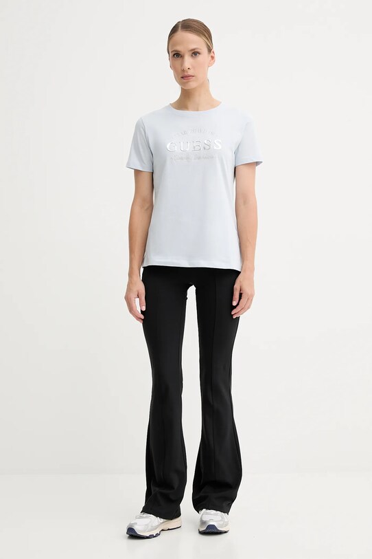 Guess t-shirt bawełniany NINA V5YI12.J1314 niebieski AW25