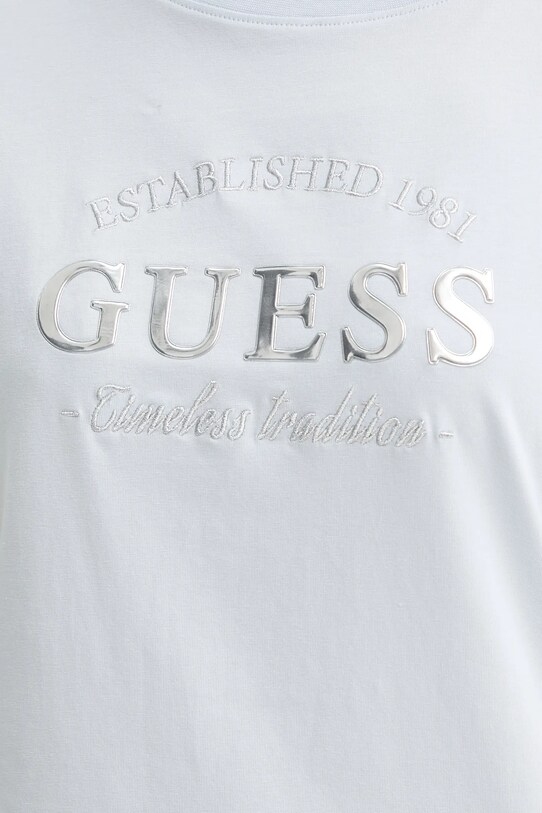 Guess t-shirt bawełniany NINA V5YI12.J1314 niebieski