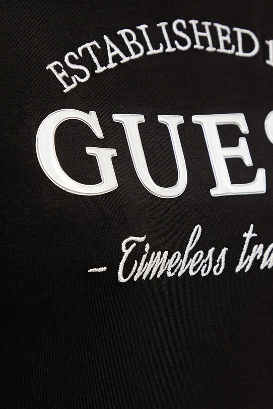 Бавовняна футболка Guess NINA V5YI12.J1314 чорний