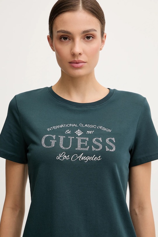 Μπλουζάκι Guess MARINA πράσινο V5YI13.J1314
