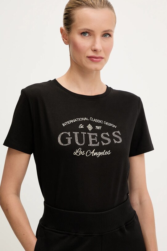 Guess t-shirt MARINA nero V5YI13.J1314