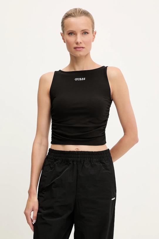 Top Guess NINA nášivka černá V5YP00.J1314
