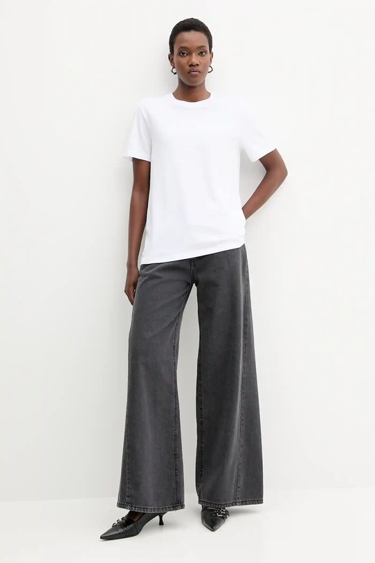 Bavlnené tričko Iceberg F021.6327 biela AW25