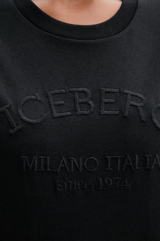 Iceberg t-shirt bawełniany F021.6327 czarny