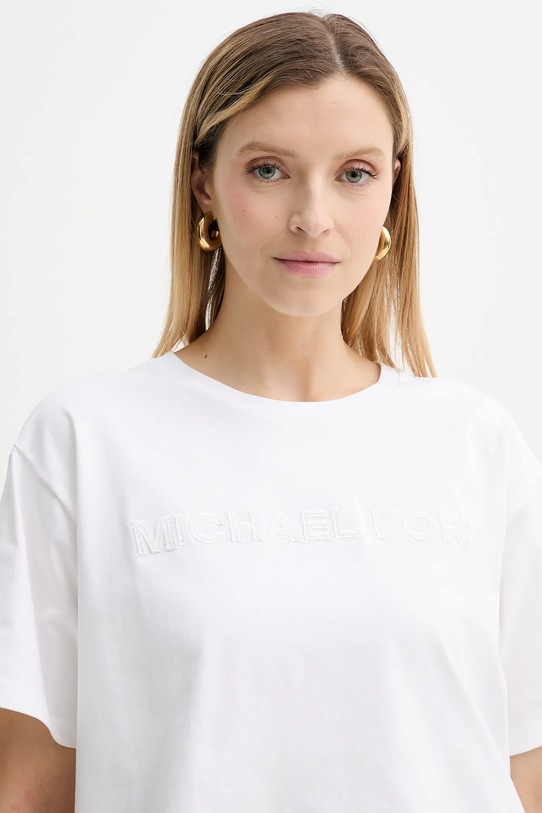 Памучна тениска MICHAEL Michael Kors бял MT551VJ2ZU