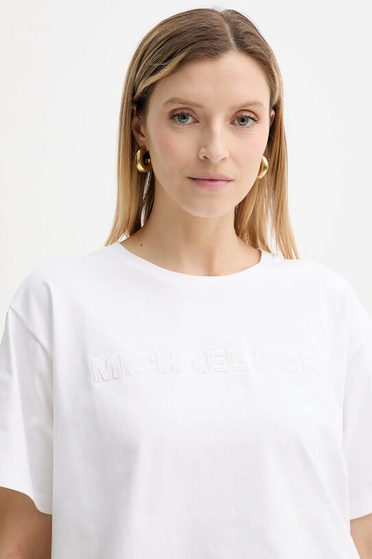 MICHAEL Michael Kors t-shirt bawełniany beżowy MT551VJ2ZU