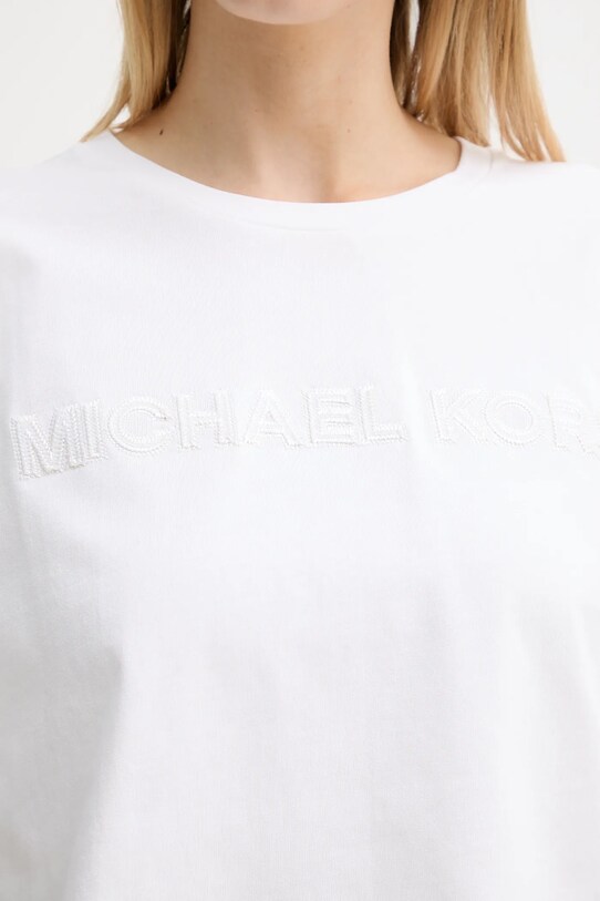 MICHAEL Michael Kors t-shirt bawełniany MT551VJ2ZU beżowy