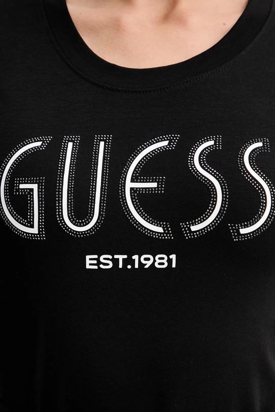 Μπλουζάκι Guess W5YI05.J1314 μαύρο