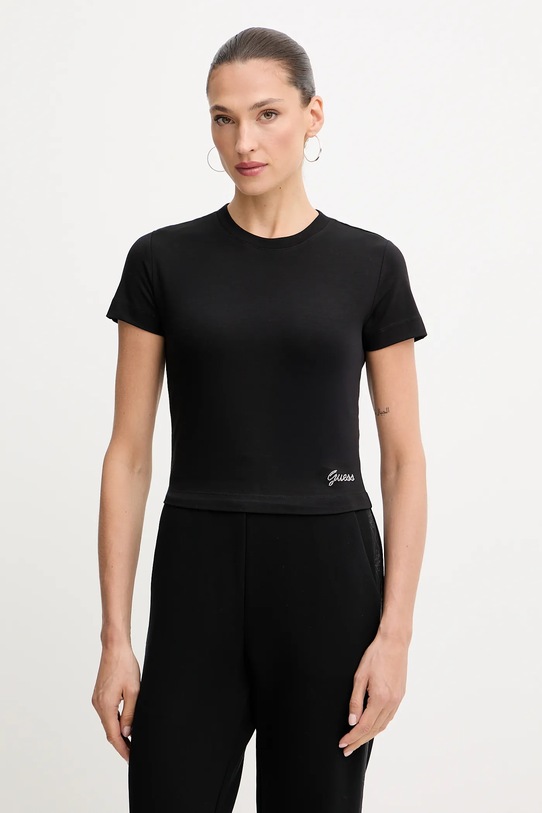 Tričko Guess slim černá W5YI06.KCYV2