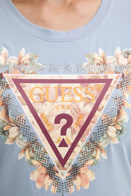 Guess t-shirt W5YI08.J1314 kék