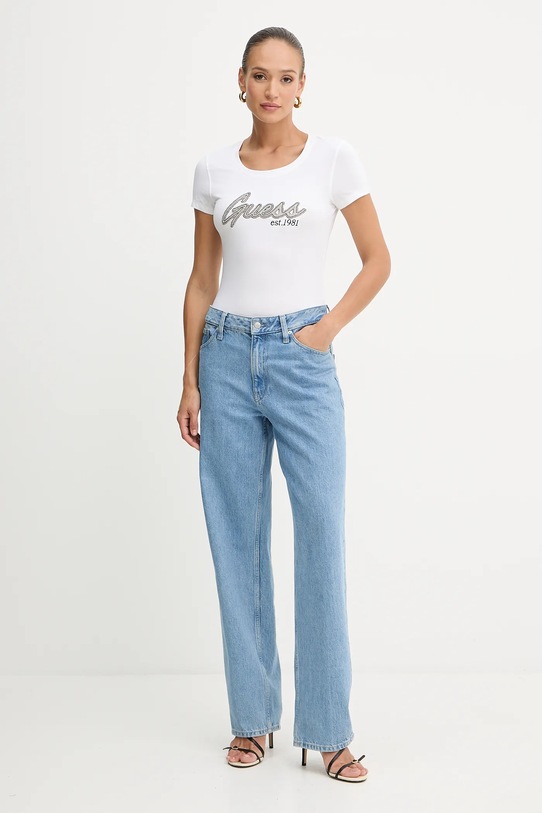 Guess t-shirt W5YI16.J1314 biały AW25