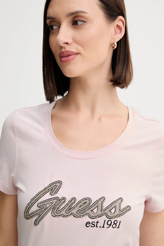 Футболка Guess розовый W5YI16.J1314