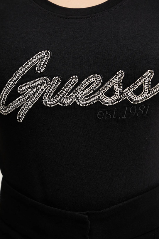 Guess tricou W5YI16.J1314 negru