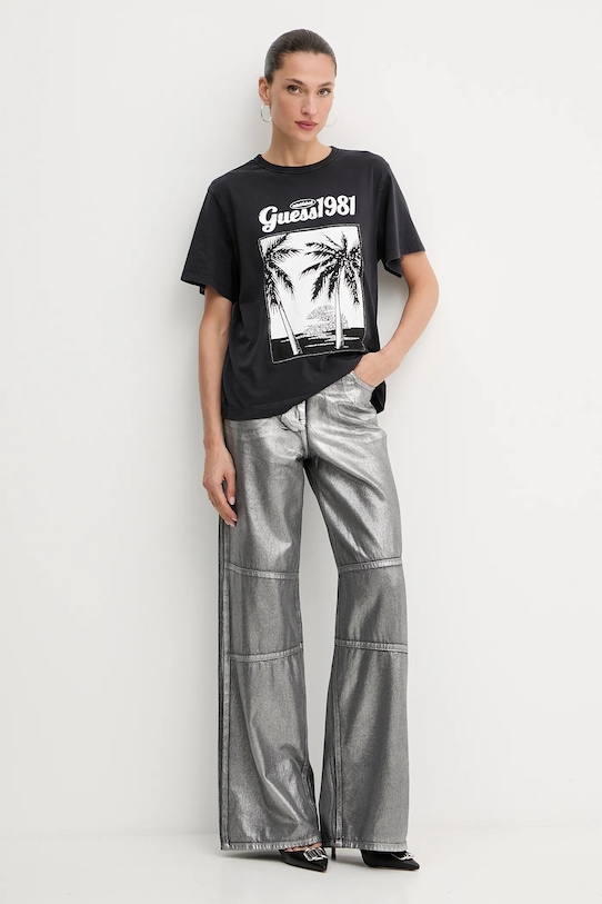 Guess t-shirt in cotone W5YI17.I3Z14 nero AW25