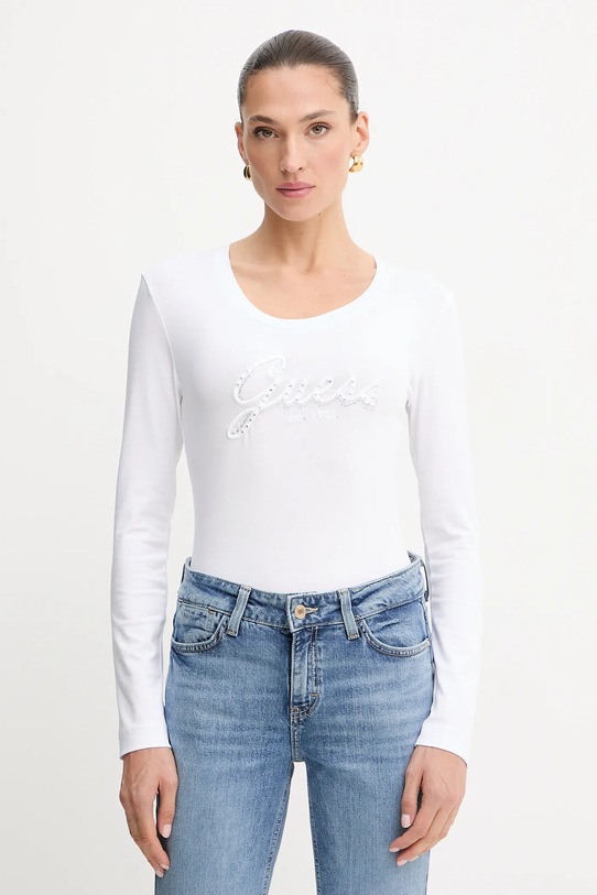 Μακρυμάνικο Guess κανονικό λευκό W5YI26.J1314