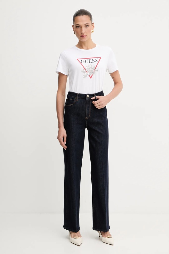 Guess tricou din bumbac W5YI38.I3Z14 alb AW25