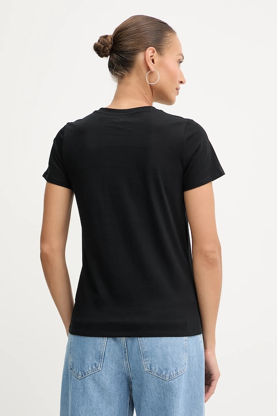Одяг Бавовняна футболка Guess W5YI38.I3Z14 чорний
