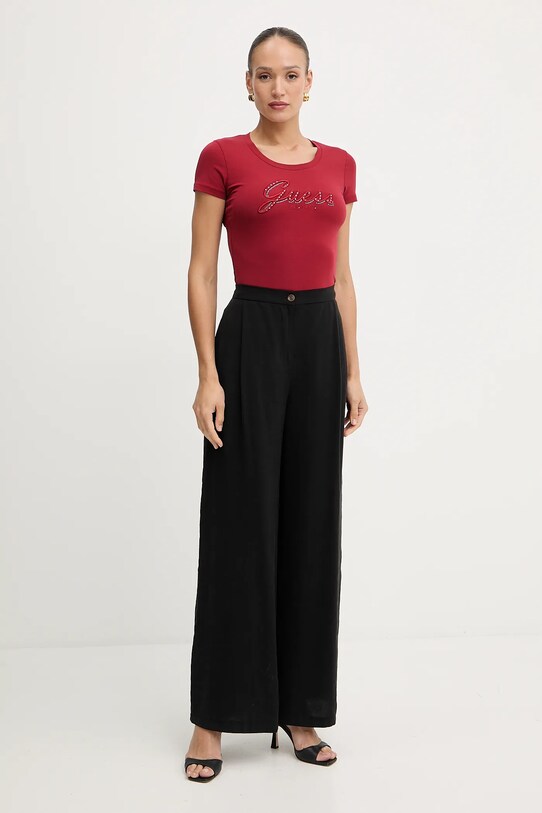 Guess tricou W5YI46.J1314 burgundia AW25