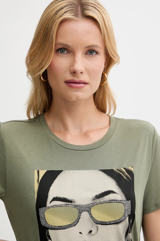 Guess t-shirt zielony W5YI49.K7WS0