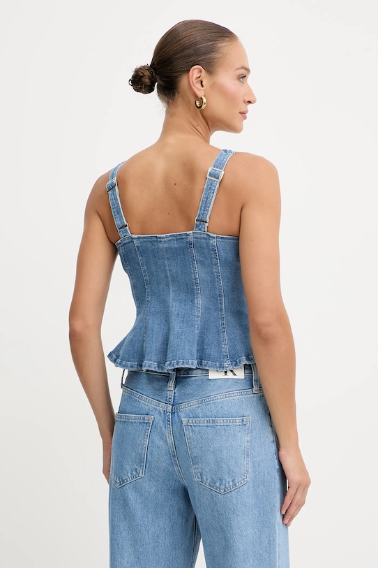 Odzież Guess top jeansowy ANIKA W5YH0Z.D4LU0 niebieski