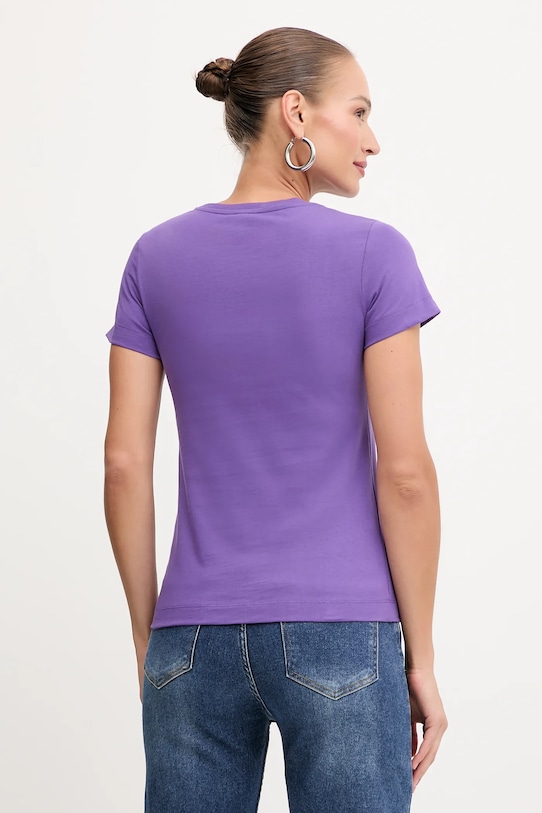 Odzież Pinko t-shirt bawełniany 100355.A2RD fioletowy