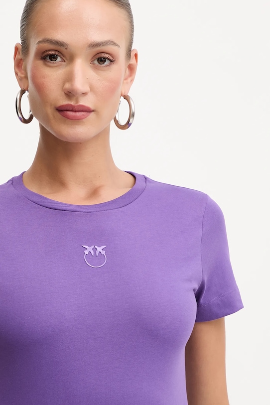 Pinko t-shirt bawełniany fioletowy 100355.A2RD