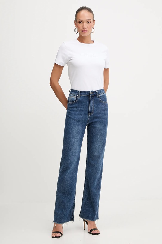 Βαμβακερό μπλουζάκι Pinko 101752.A2RD λευκό AW25