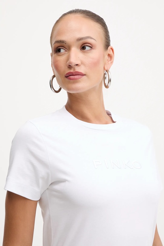 Βαμβακερό μπλουζάκι Pinko λευκό 101752.A2RD