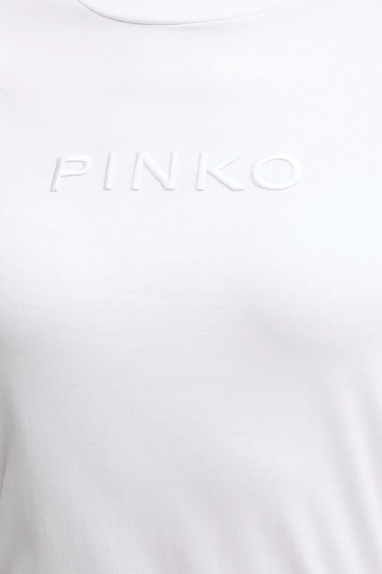 Βαμβακερό μπλουζάκι Pinko 101752.A2RD λευκό