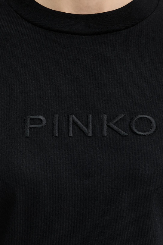 Βαμβακερό μπλουζάκι Pinko 101752.A2RD μαύρο