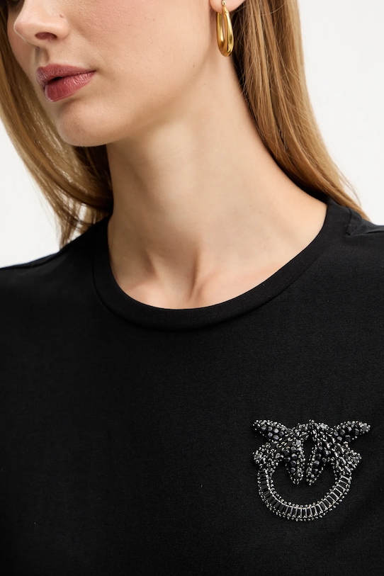 Pinko t-shirt bawełniany 103320.A2RN czarny