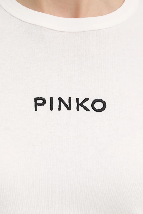Βαμβακερό μπλουζάκι Pinko 105728.A2US λευκό