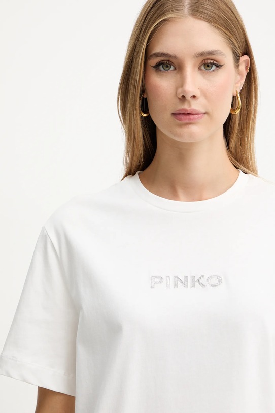 Bavlněné tričko Pinko bílá 105526.A2S1