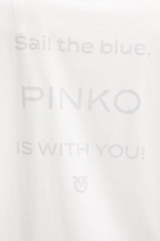 Bavlněné tričko Pinko 105526.A2S1 bílá