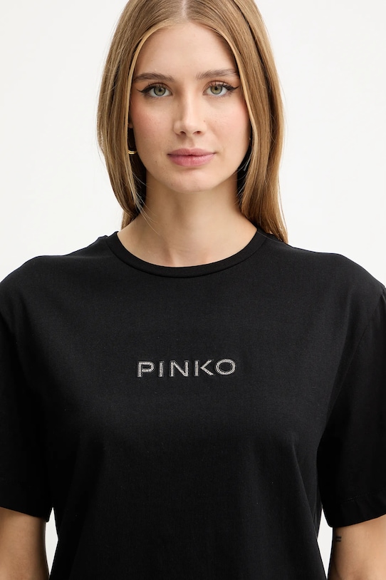 Pinko t-shirt bawełniany czarny 105526.A2RM