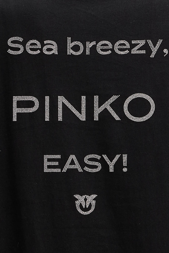 Pinko t-shirt bawełniany 105526.A2RM czarny