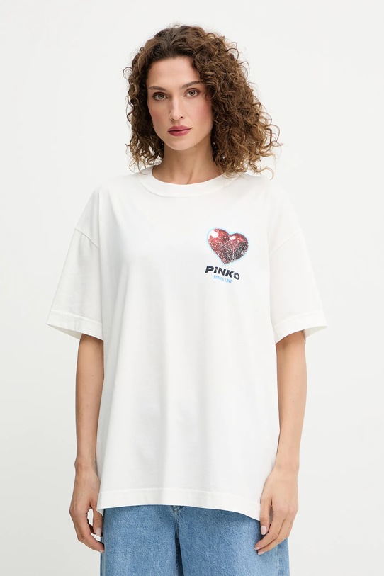Ruházat Pinko pamut póló 105538.A2TJ fehér