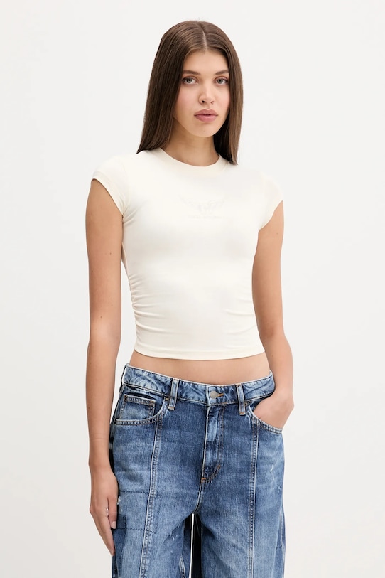 Guess Originals t-shirt VINTAGE aplikacja beżowy W5YI43.J1314