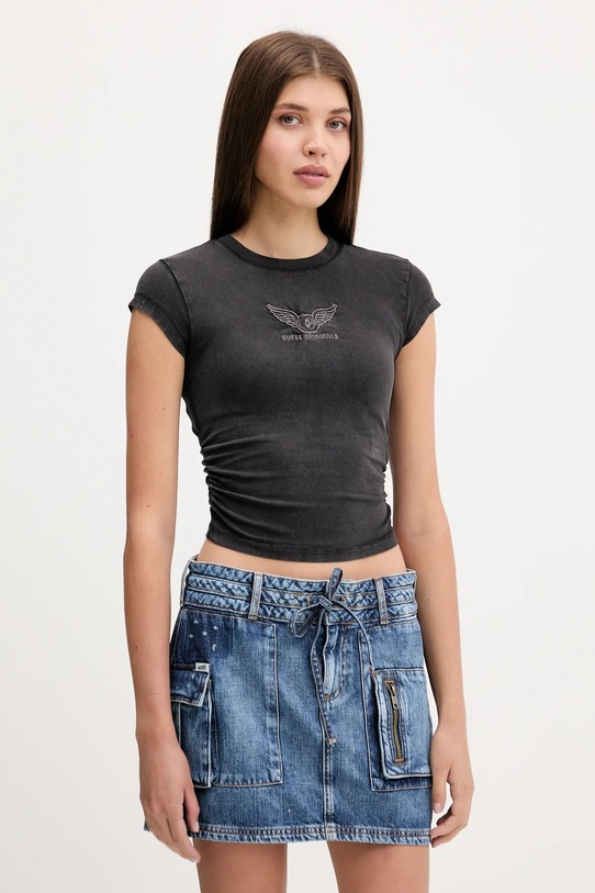 Guess Originals t-shirt VINTAGE aplikacja czarny W5YI43.J1314