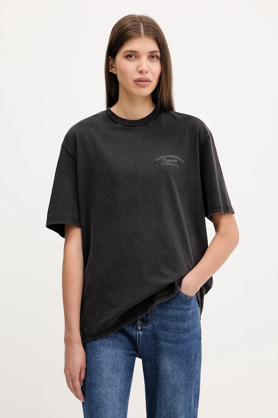 Guess Originals t-shirt bawełniany nadruk czarny M5YI54.K8FQ4