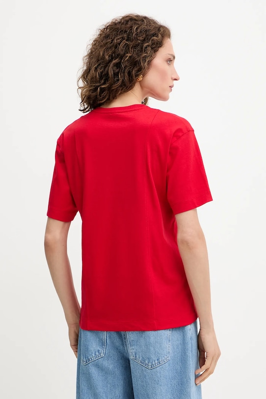 Odzież Pinko t-shirt bawełniany 105665.A2IB czerwony