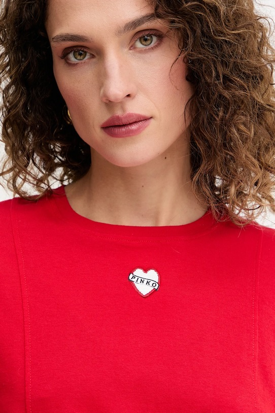Памучна тениска Pinko червен 105665.A2IB