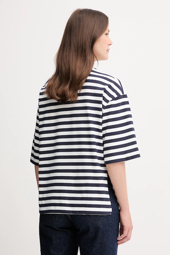 Oblečení Bavlněné tričko United Colors of Benetton 34N1D10AO námořnická modř