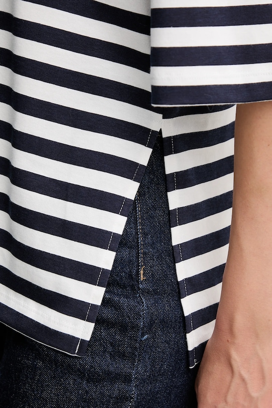 Bavlněné tričko United Colors of Benetton 34N1D10AO námořnická modř