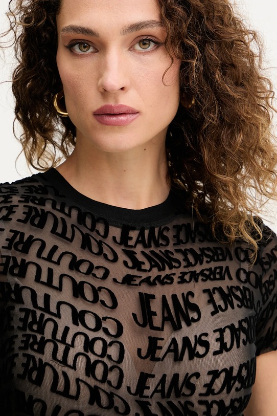 Versace Jeans Couture tricou negru 79HAH602.JS490