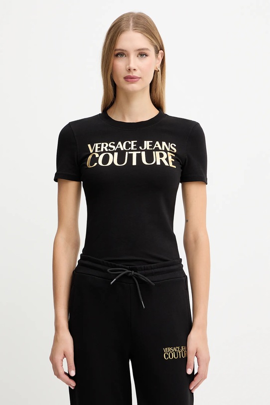 Футболка Versace Jeans Couture regular чёрный 79HAHT02.CJ03T